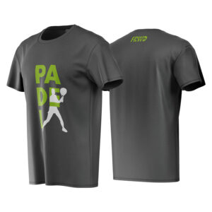 FRWD When in Doubt Padel T-Shirt for men – black lightweight performance padel shirt with bold slogan for UAE players