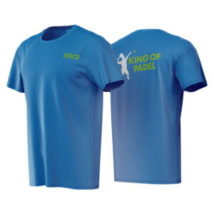 FRWD King of Padel T-Shirt – men’s lightweight padel shirt with bold slogan print in black, perfect for UAE padel enthusiasts