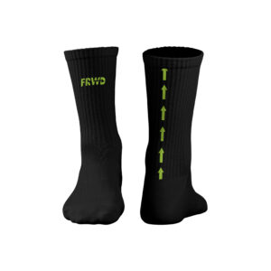 “FRWD Socks Black and Green – unisex breathable padel socks for men and women”
